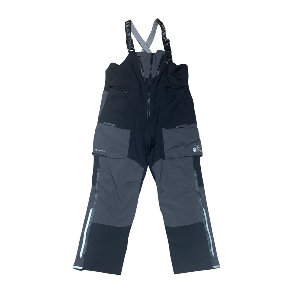 BASS PRO SHOPS 637BPS22 Guidewear Bib Pants Mens Large Gore Tex Black Gray